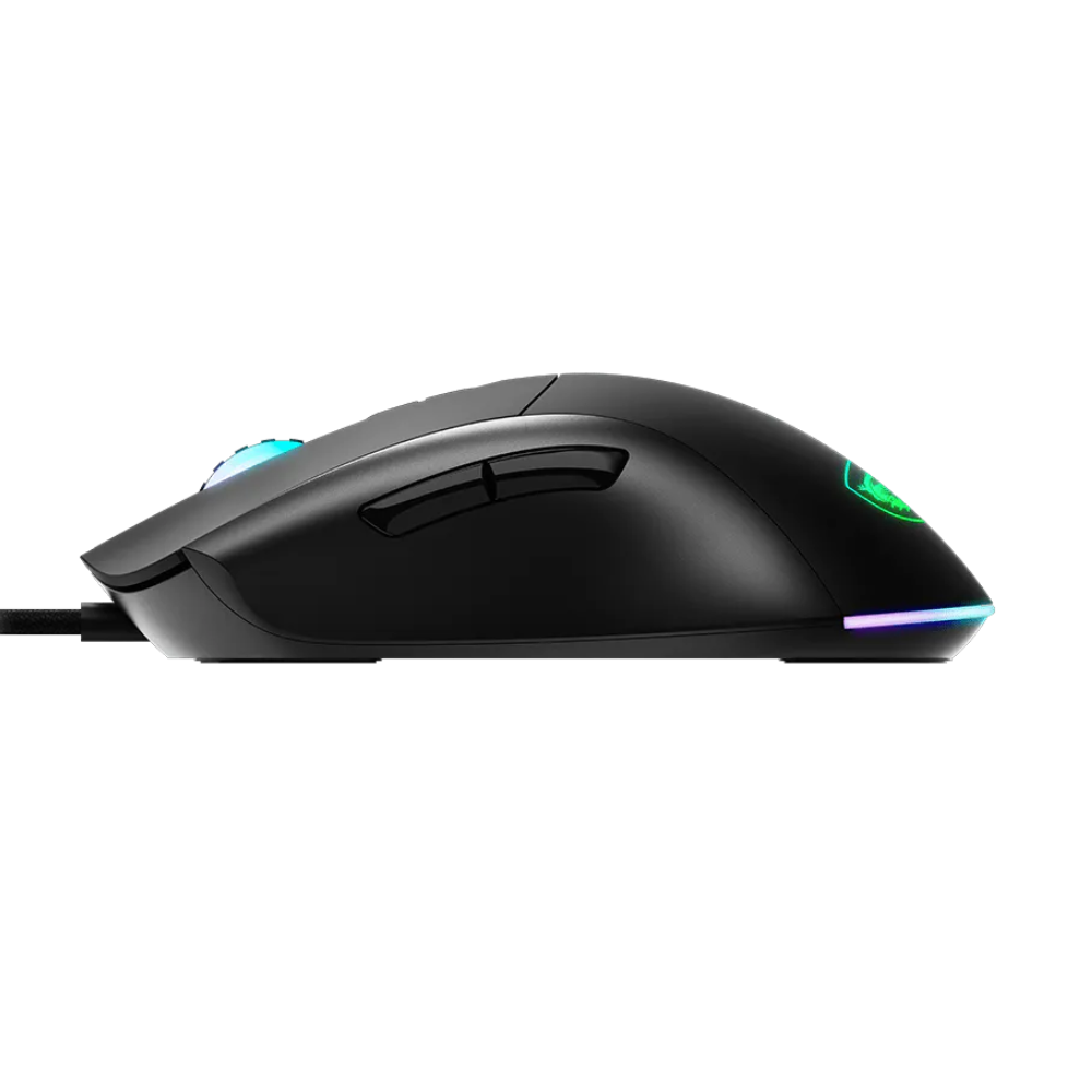 Mouse MSI Forge GM320, RGB, Sensor Optico, Negro.