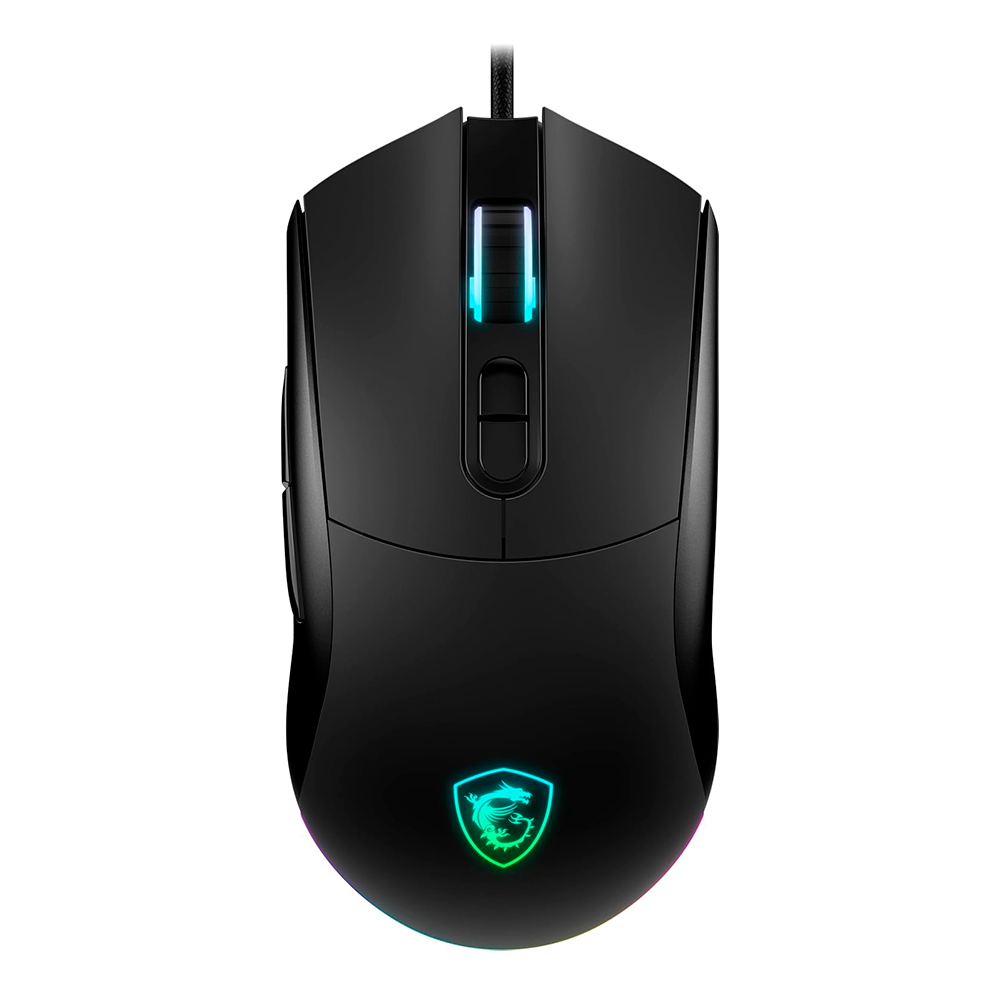 Mouse MSI Forge GM320, RGB, Sensor Optico, Negro.
