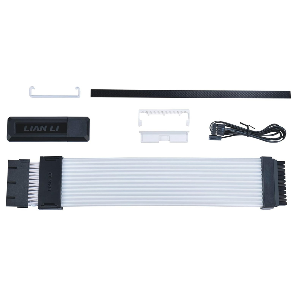 Cable extensión de alimentación Lian Li | 24Pin | RGB PW24-1W-T | Incluye Controlador