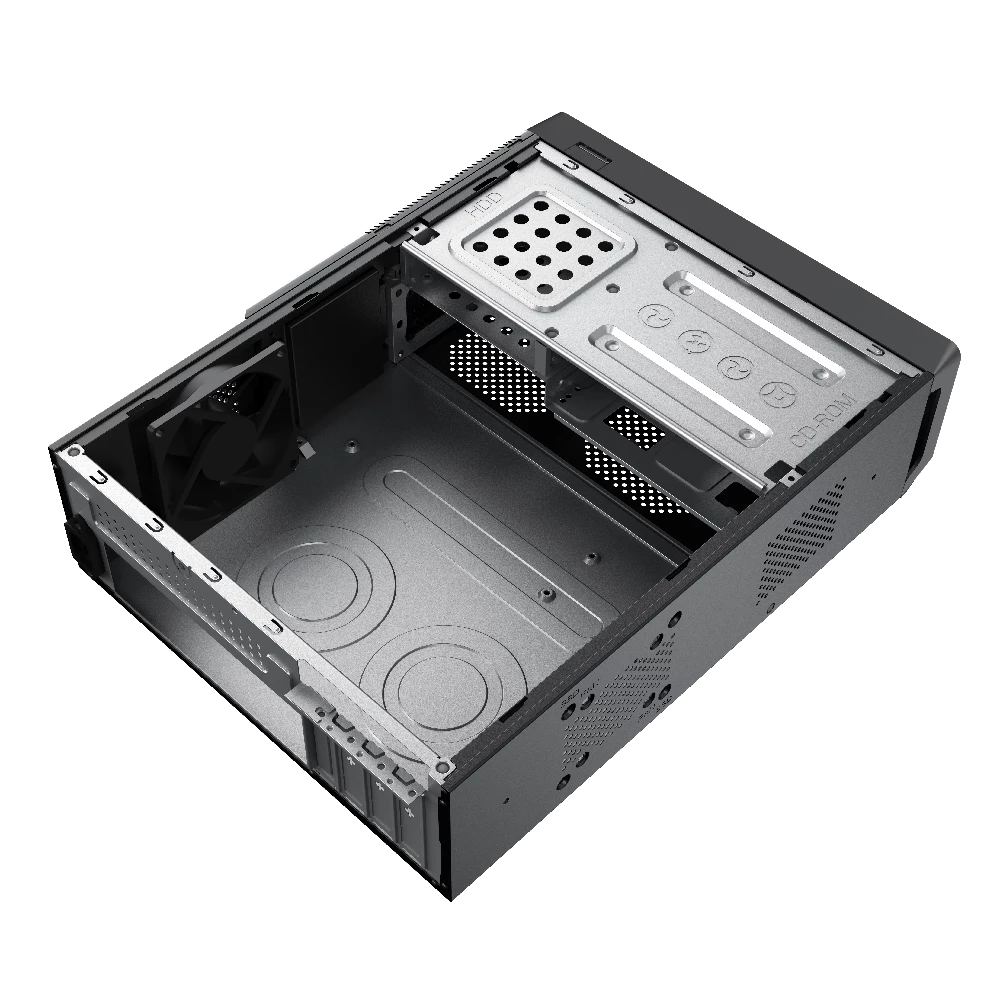 Gabinete Acteck  Bern GS460, Slim | Micro ATX, Fuente SFX 500W, Negro