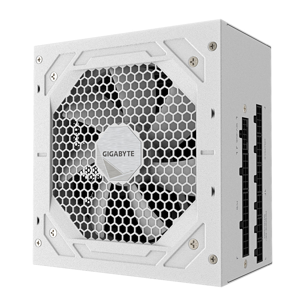 Fuente De Poder Gigabyte 1000W, 80 Plus Gold, Modular, PCI-E Gen5, 16 Pins,  Blanco.