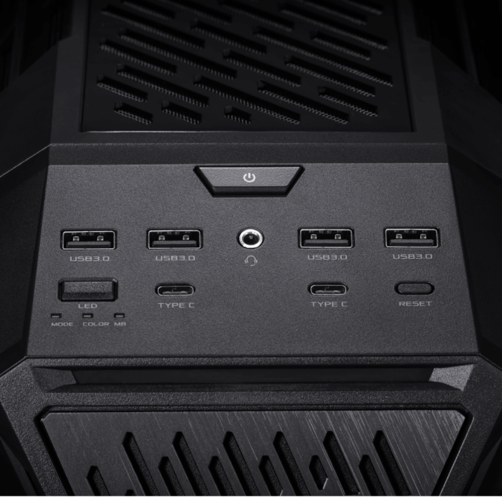 Gabinete Asus GR701 Rog Hyperion, Media Torre, Malla, Negro.
