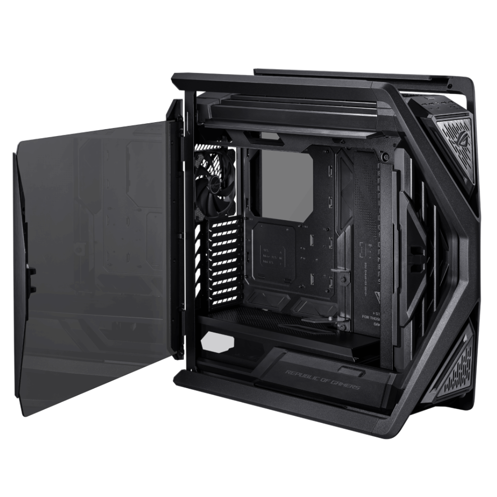 Gabinete Asus GR701 Rog Hyperion, Media Torre, Malla, Negro.