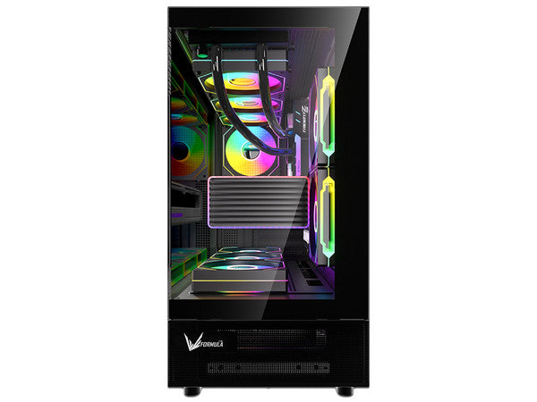 Gabinete Gamer Formula Crystal Z8 Cosmic - Mini ATX - Negro