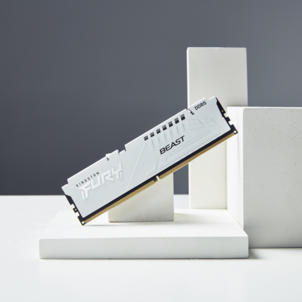 Memoria RAM Kingston Fury Beast Expo, 32GB,DDR5, 6000MT/s, Blanca