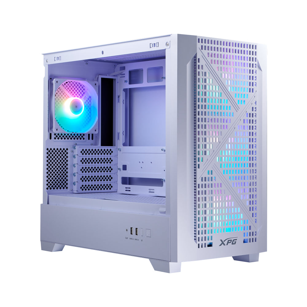 Gabinete XPG Lander 300, Micro-ATX/Mini-ITX, Incluye 4 Ventiladores, Blanco