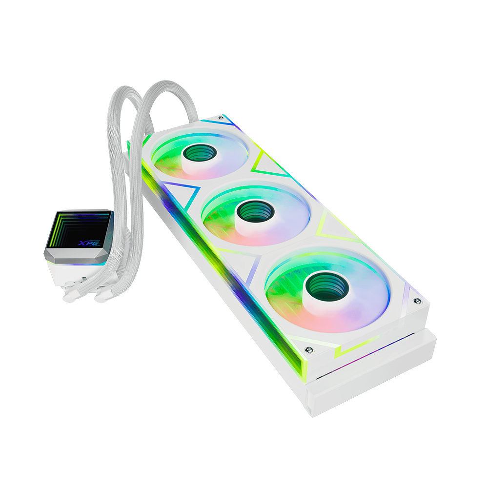 Enfriamiento Liquido Adata XPG Levante II 360, 3x120mm, Hasta 600RPM, RGB, Blanco.