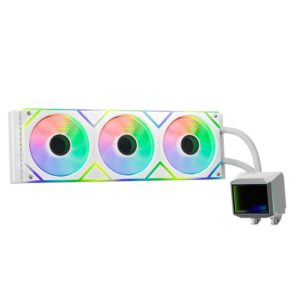 Enfriamiento Liquido Adata XPG Levante II 360, 3x120mm, Hasta 600RPM, RGB, Blanco.