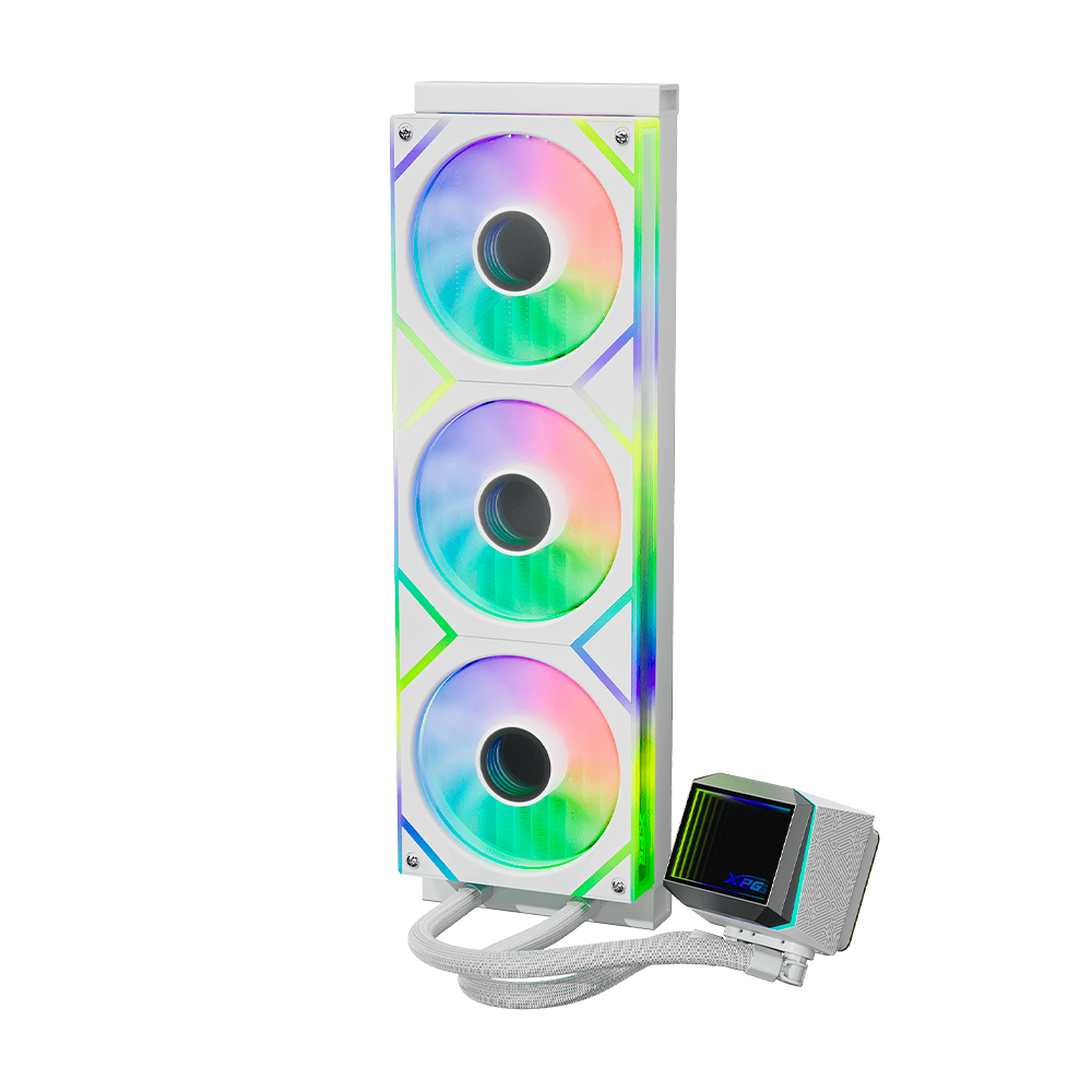 Enfriamiento Liquido Adata XPG Levante II 360, 3x120mm, Hasta 600RPM, RGB, Blanco.