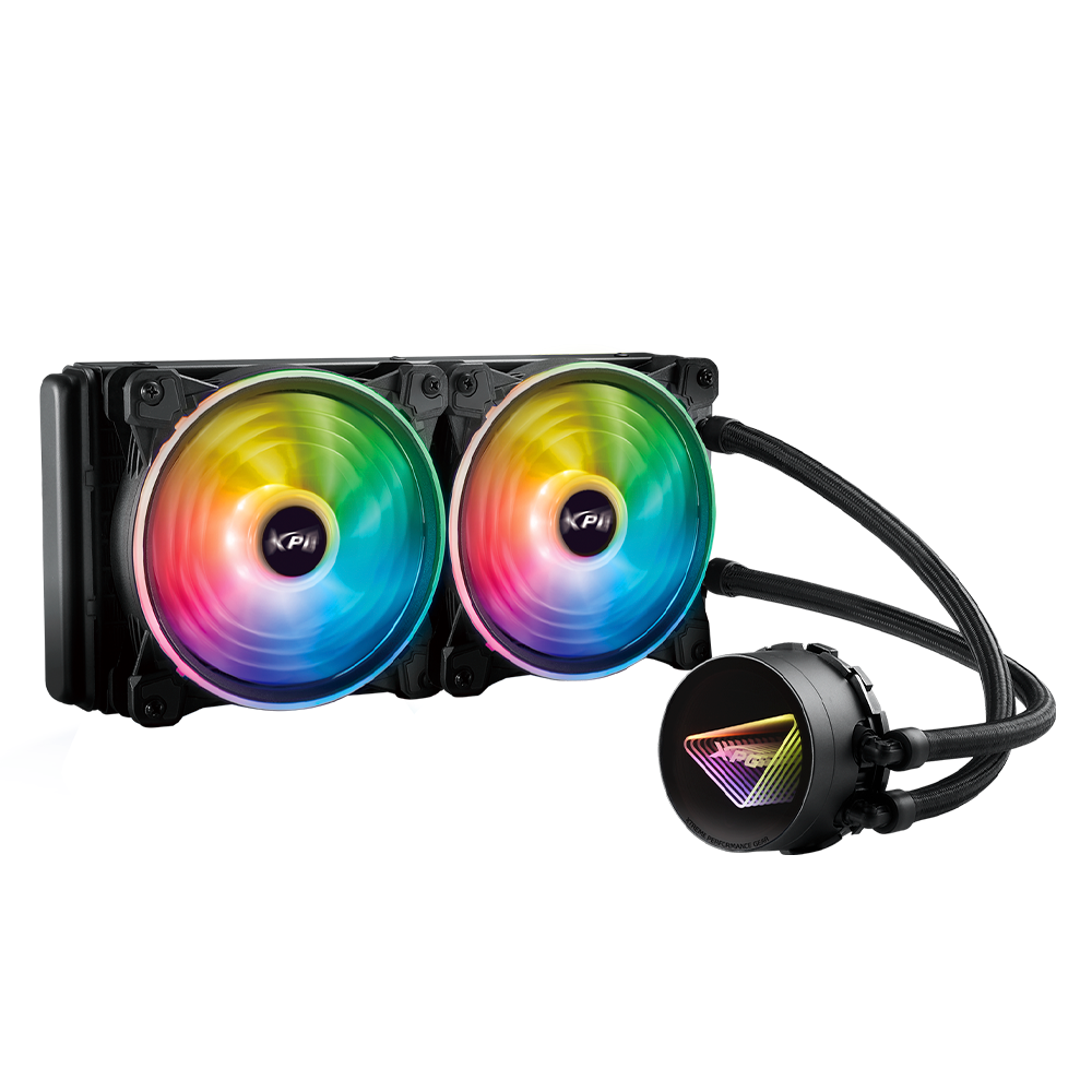 Enfriamiento Liquido XPG Levante X, RGB, 2X120mm, Negro.