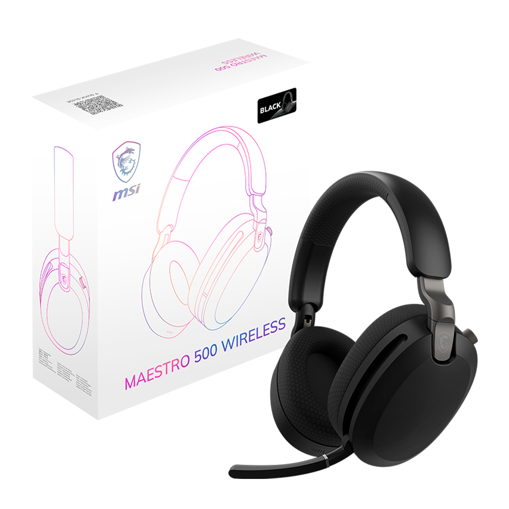 Audífonos MSI Maestro 500 W Black, Wireless Negro.
