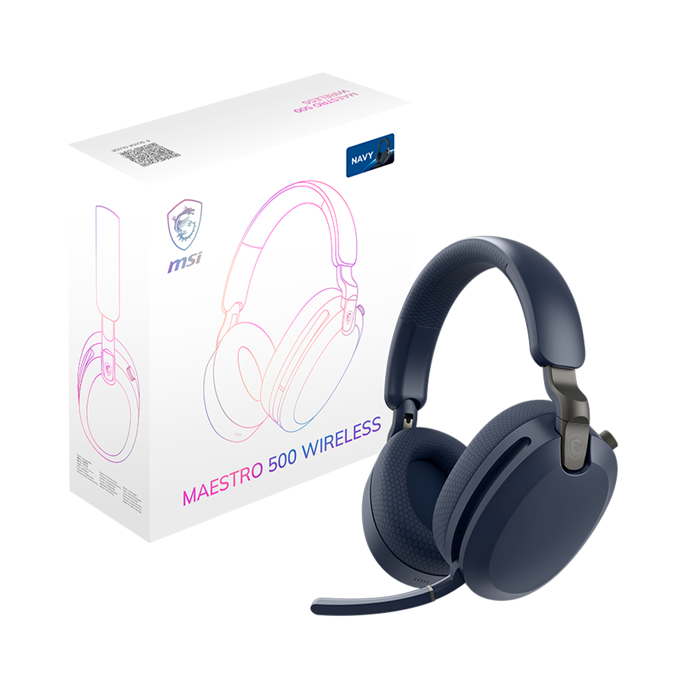 Audífonos MSI Maestro 500 W Navy, Wireless Azul.