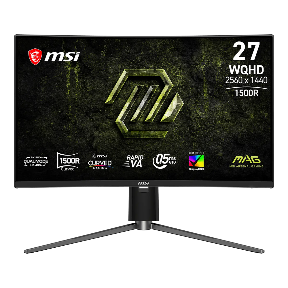 Monitor Led Msi 27", 2560X1440, Curvo, 320hz, Freesync Premium.
