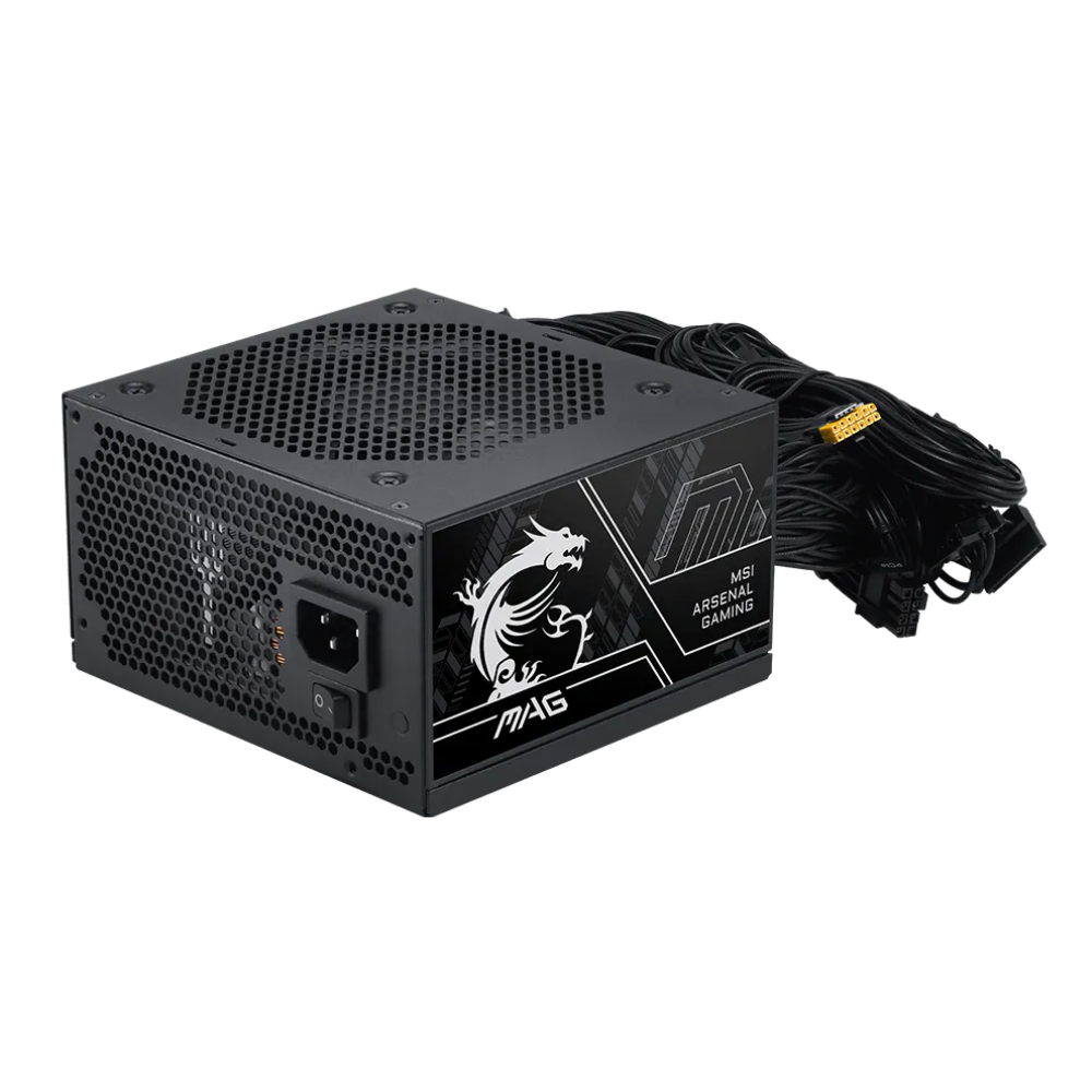 Fuente De Poder MSI Mag A750BN PCIE5 III, 80plus Bronze, 750W.