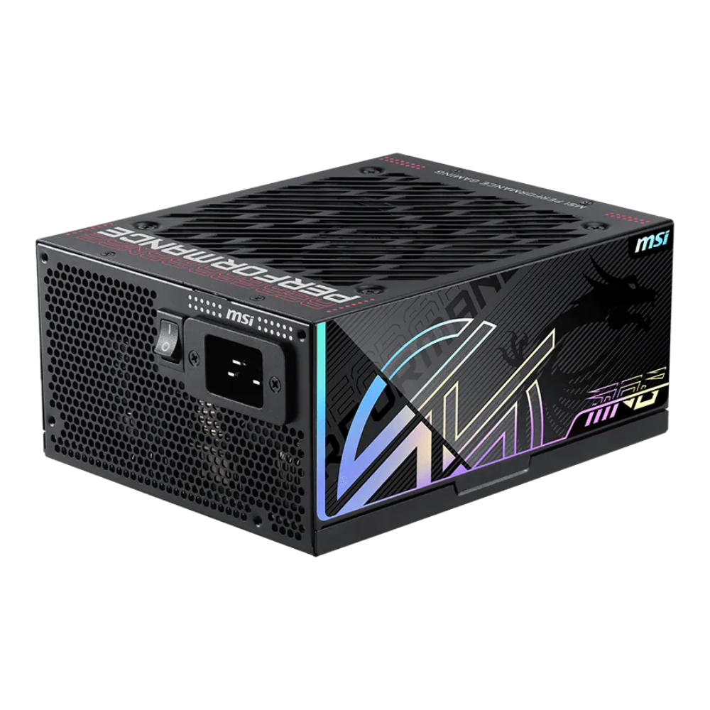Fuente De Poder MSI MPG AI1300TS, 1300W, 80Plus Titanium.