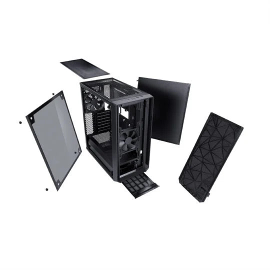 Gabinete Fractal Design Meshify C/Cristal Templado - ATX - Negro