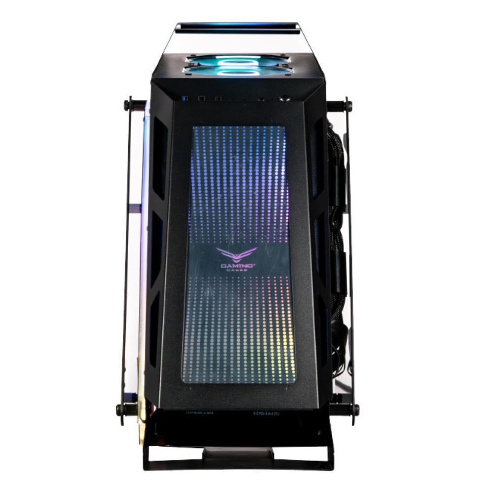 Gabinete Naceb Gamer Olympian, Midi-Tower, Micro-ATX, Incluye 3 ventiladores, Negro.