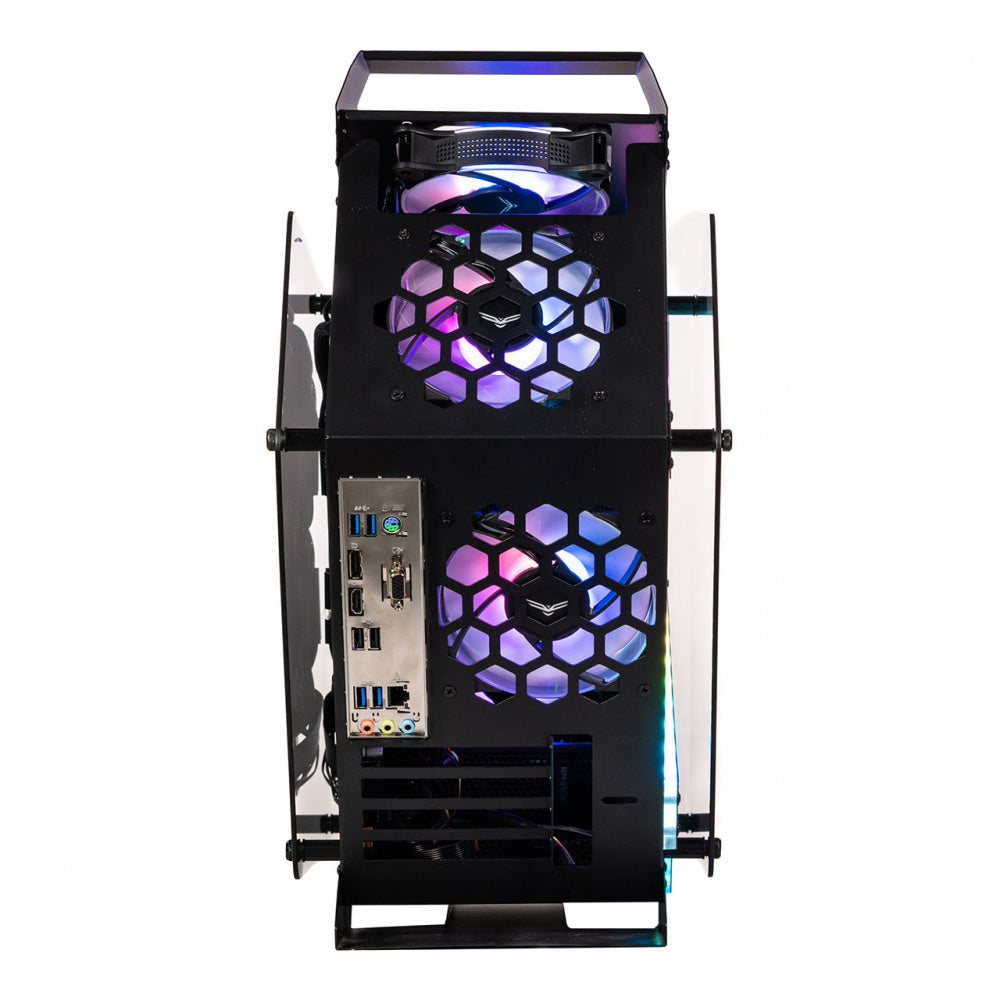 Gabinete Naceb Gamer Olympian, Midi-Tower, Micro-ATX, Incluye 3 ventiladores, Negro.