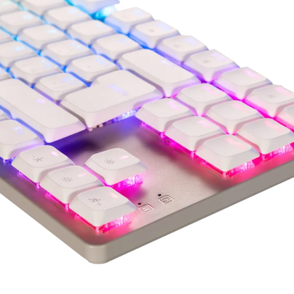 Teclado Gamer Naceb NA-0971 LED RGB TKL, Teclado Mecánico, Alámbrico, Blanco, Español