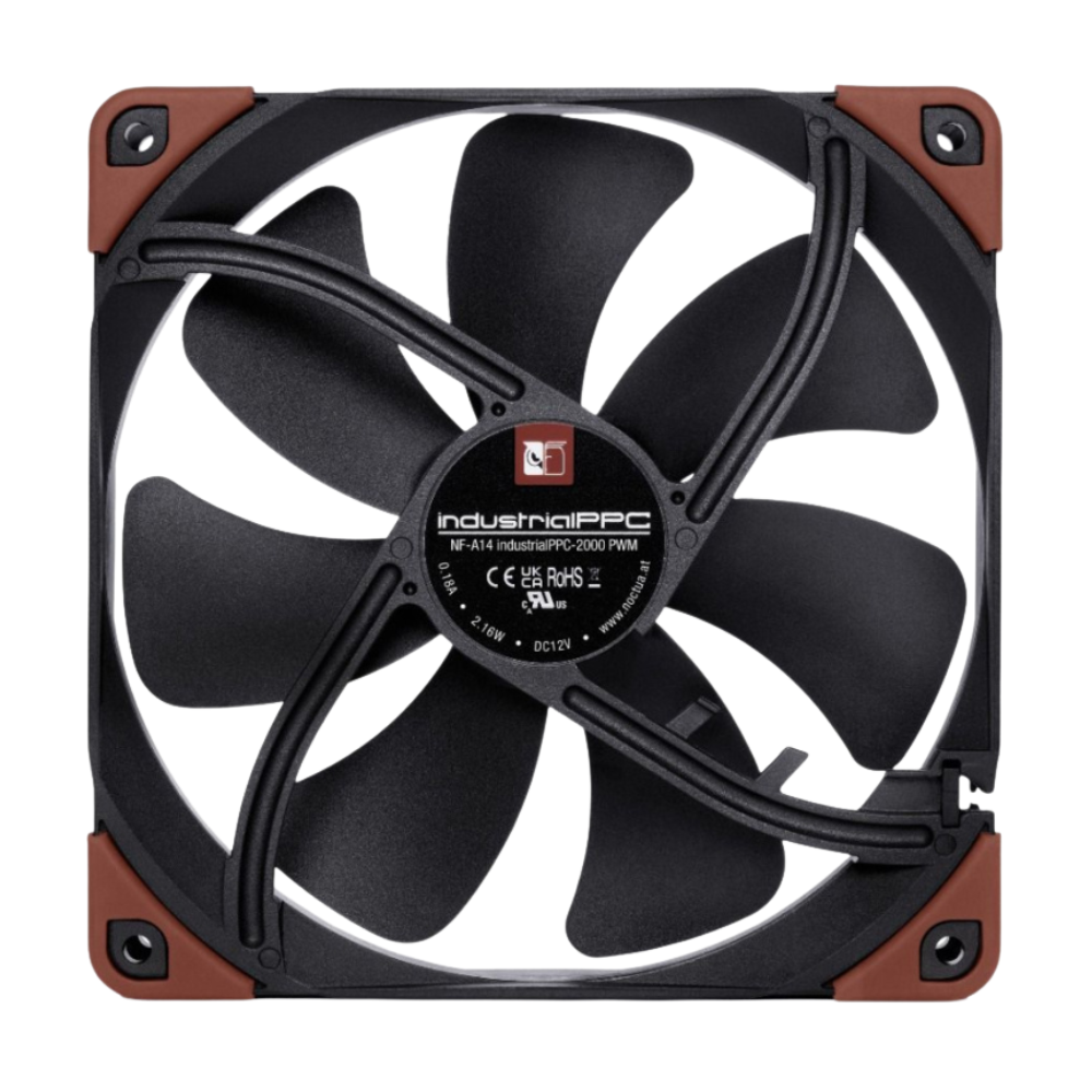 Noctua Ventilador NF-A14 IPPC-2000 PWM | negro/cafe