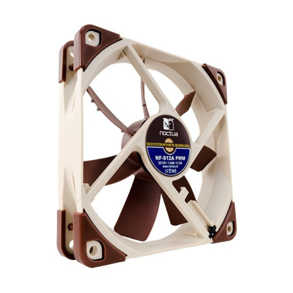 Ventilador Noctua NF-S12A PWM, 120mm, 1200RPM, Café