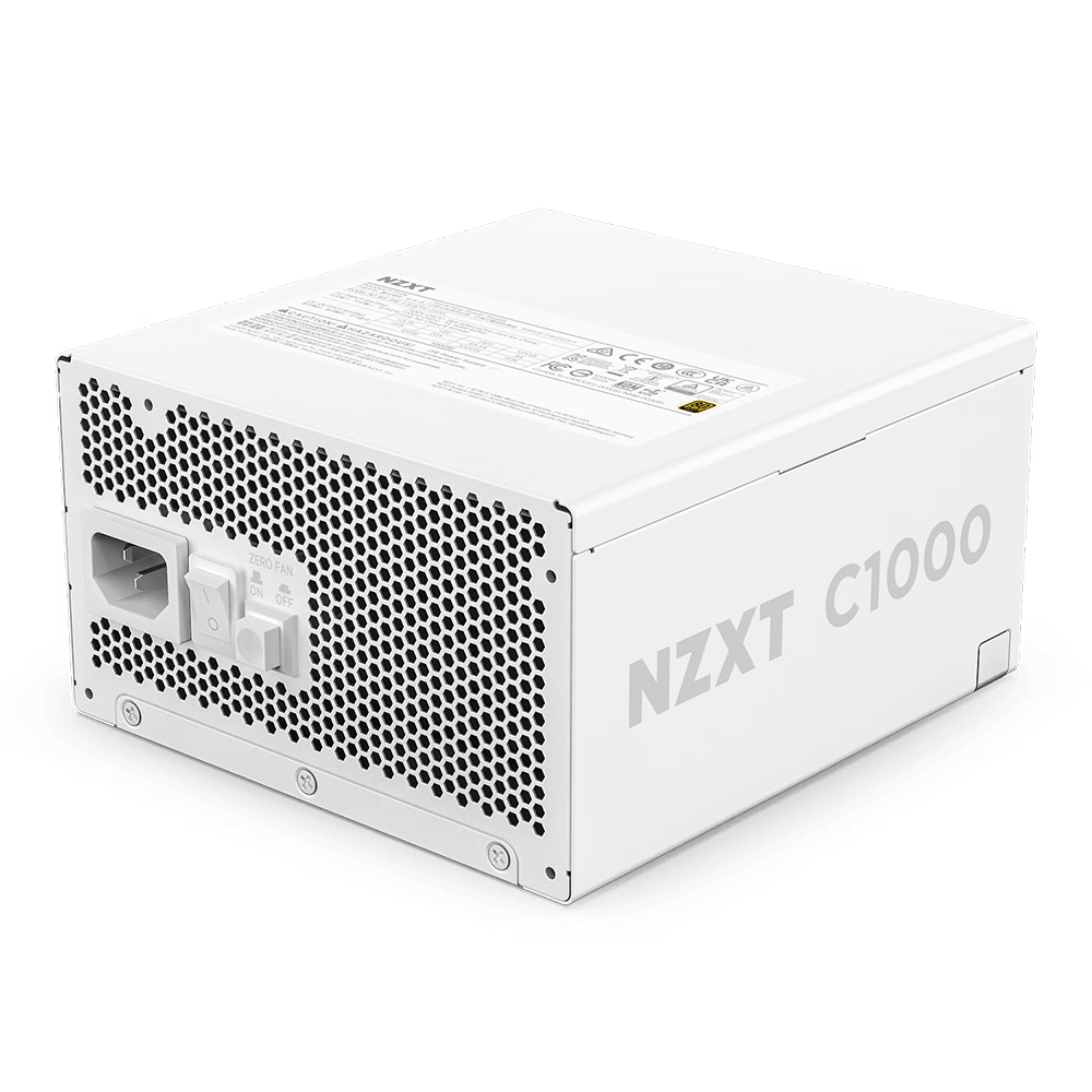 Fuente De Poder NZXT 1000W, 80 Plus Gold, Blanco.