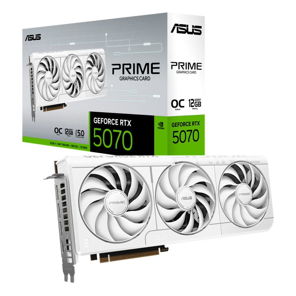 Tarjeta De Video Asus Prime-Rtx5070-O12G-White, 12Gb, DDR7.