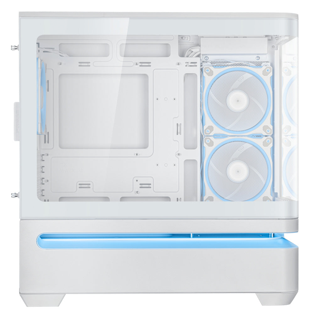 Gabinete ASUS PRIME AP202, Midi-Tower, Micro-ATX/Mini-ITX, Incluye 3 Ventiladores, Blanco