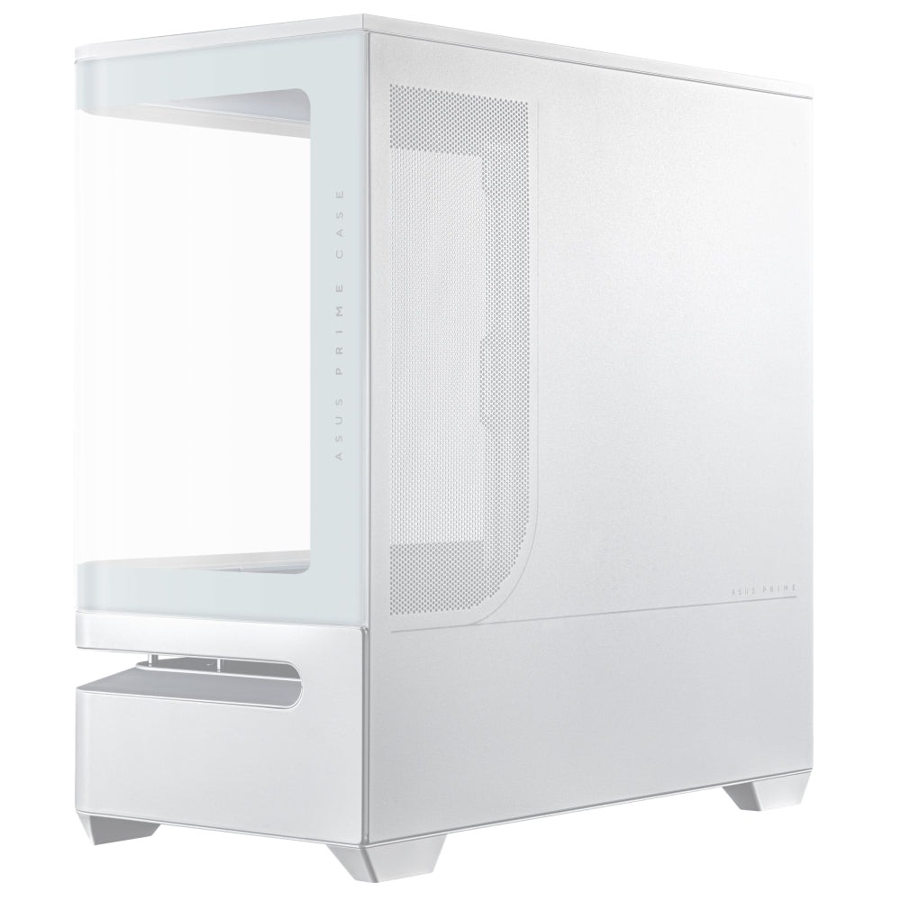 Gabinete ASUS PRIME AP202, Midi-Tower, Micro-ATX/Mini-ITX, Incluye 3 Ventiladores, Blanco