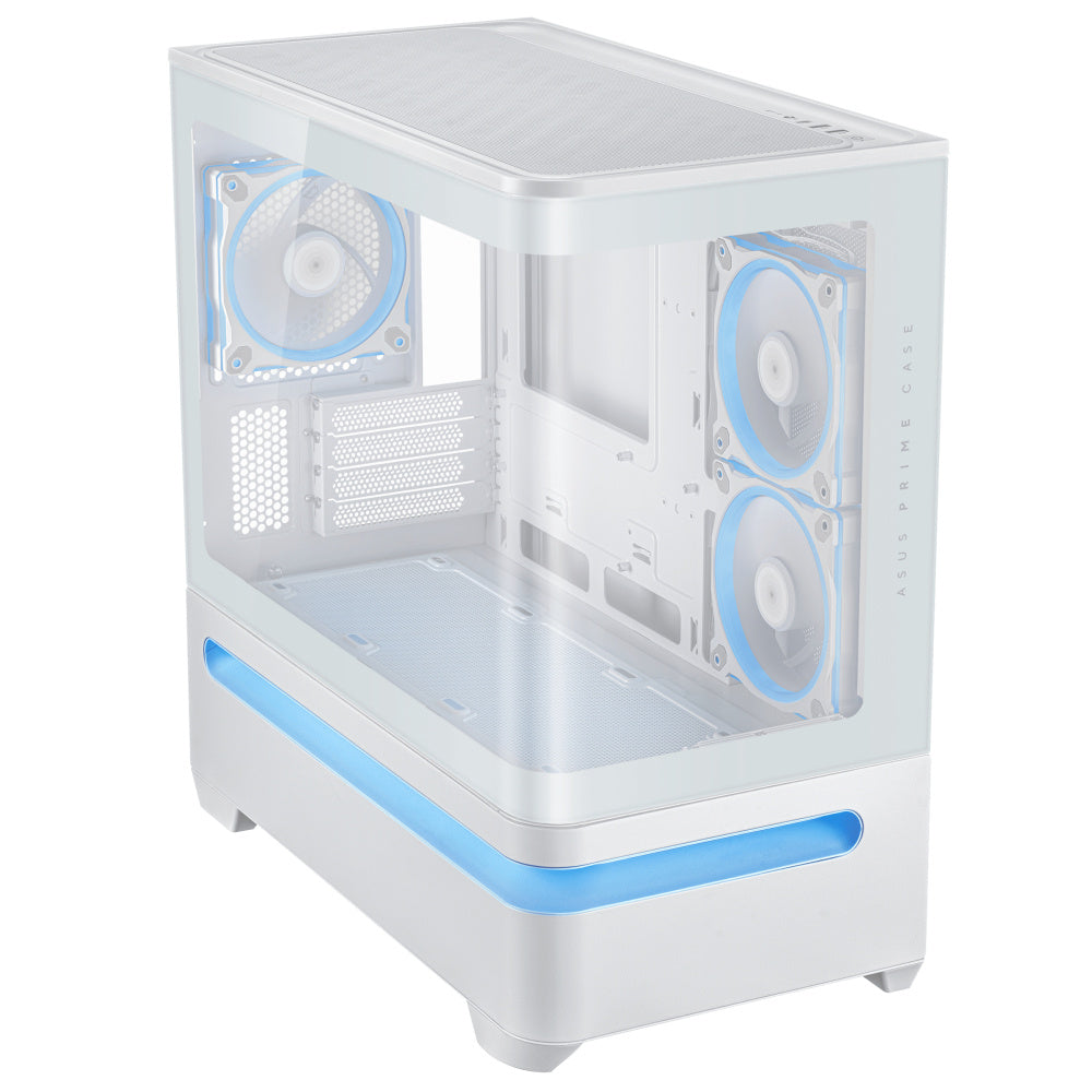 Gabinete ASUS PRIME AP202, Midi-Tower, Micro-ATX/Mini-ITX, Incluye 3 Ventiladores, Blanco