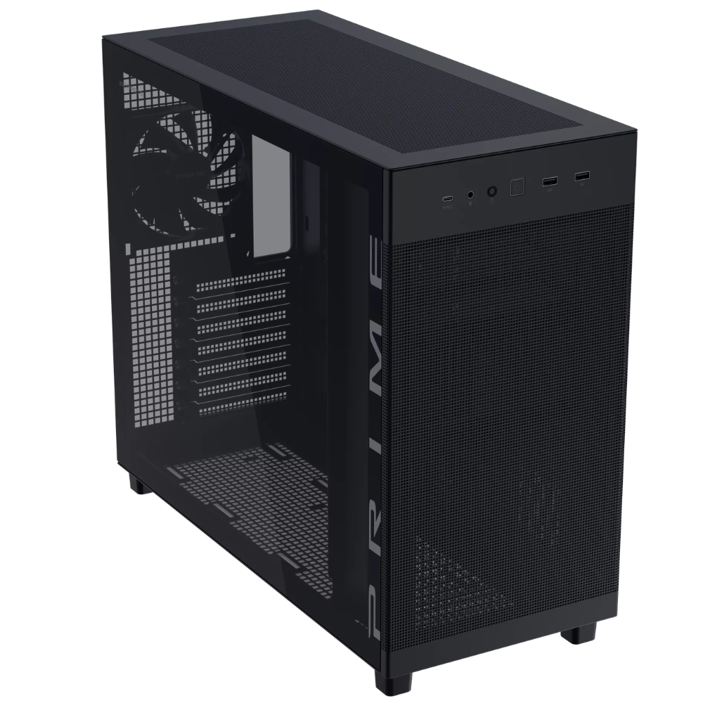 Gabinete ASUS Prime AP303 Mesh Black, Media Torre, Malla, Negro