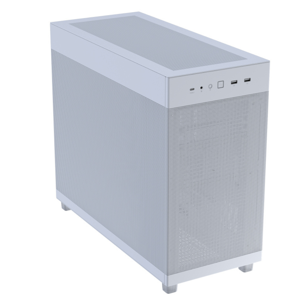 Gabinete Asus Prime Ap303 Mesh White, Media Torre, Malla, Incluye 1 ventilador, Blanco.