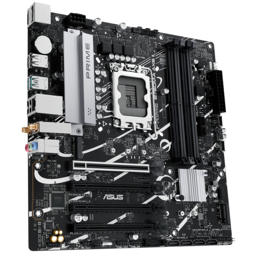Tarjeta Madre Asus Prime B760M-A Ax6 II | Socket 1700 | 4*DDR5 | Hdmi,  Pci-E 4.0 | Wifi6, Matx