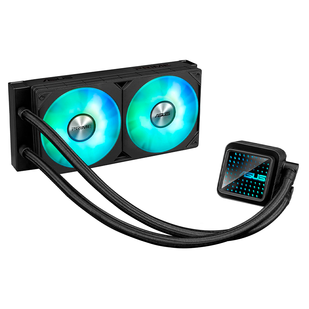 Enfriamiento Liquido Asus Prime LC 240, 2x120mm, RGB, Negro