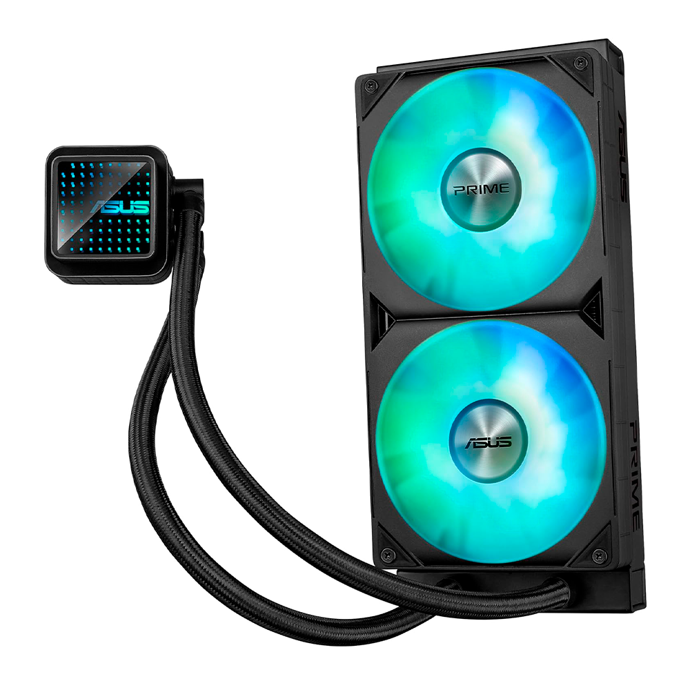 Enfriamiento Liquido Asus Prime LC 240, 2x120mm, RGB, Negro