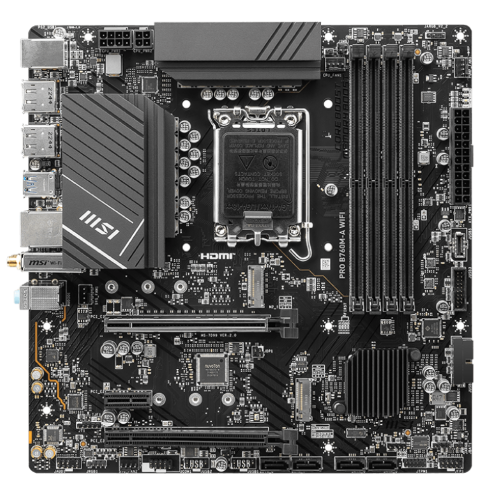 Tarjeta Madre MSI Pro B760M A Wifi | Lga 1700 | DDR5
