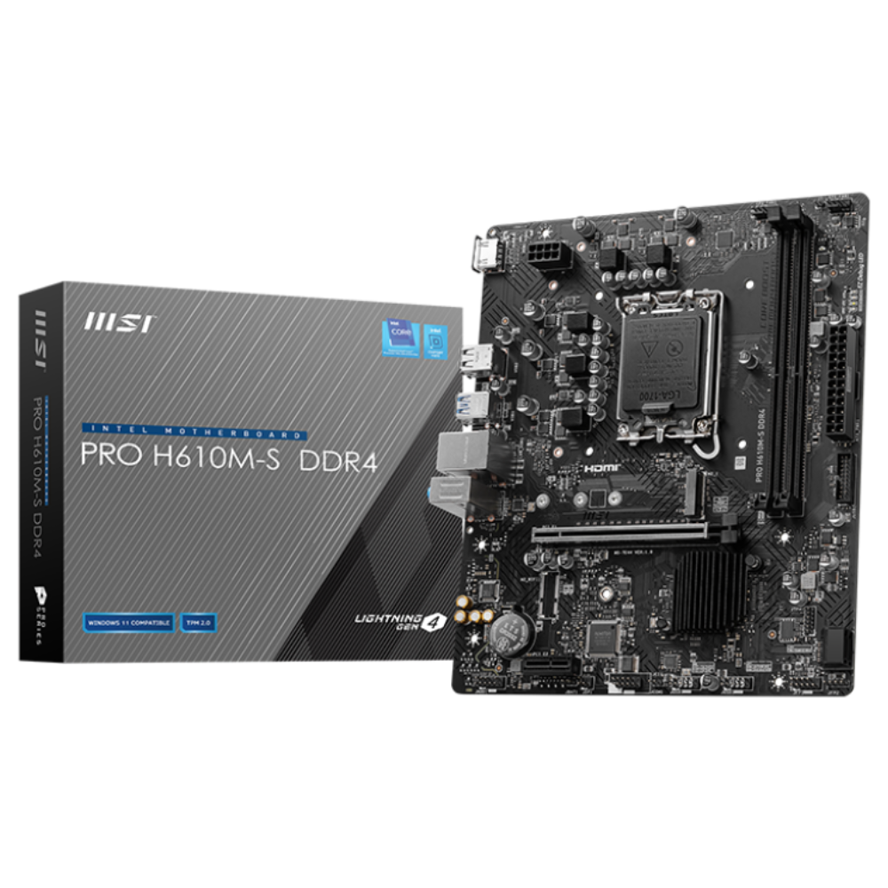 Tarjeta Madre MSI PRO H610M S DDR4, S1700 Intel H610, HDMI 64GB