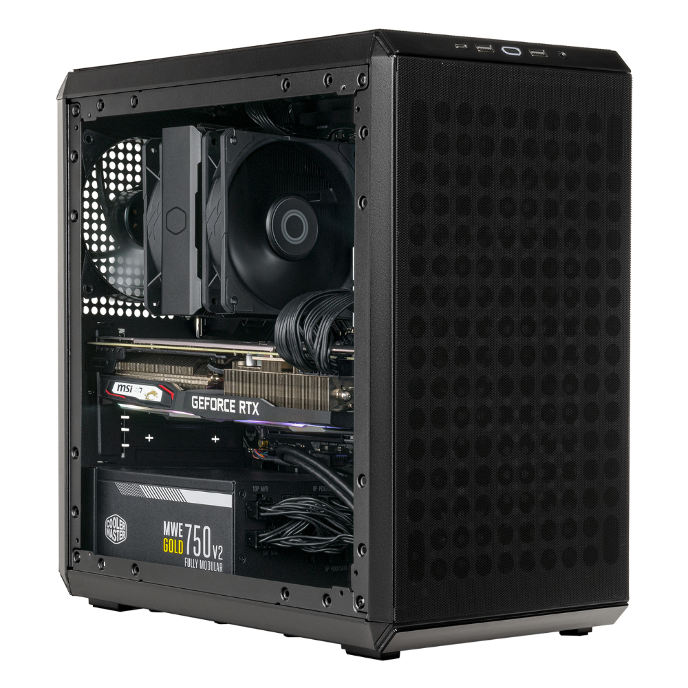 Gabinete Cooler MasterBox Q300L V2 | Cristal Templado, Micro-ATX, Negro
