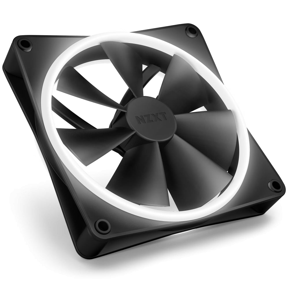 Ventilador  NZXT F140 RGB Duo, 140mm, 1800RPM, Negro.