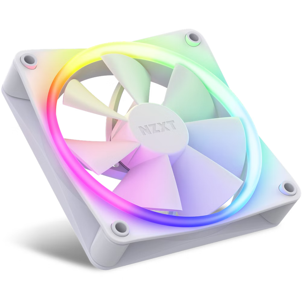 Kit de Ventiladores NZXT F120 RGB, 3x120mm, 1800RPM, Blanco