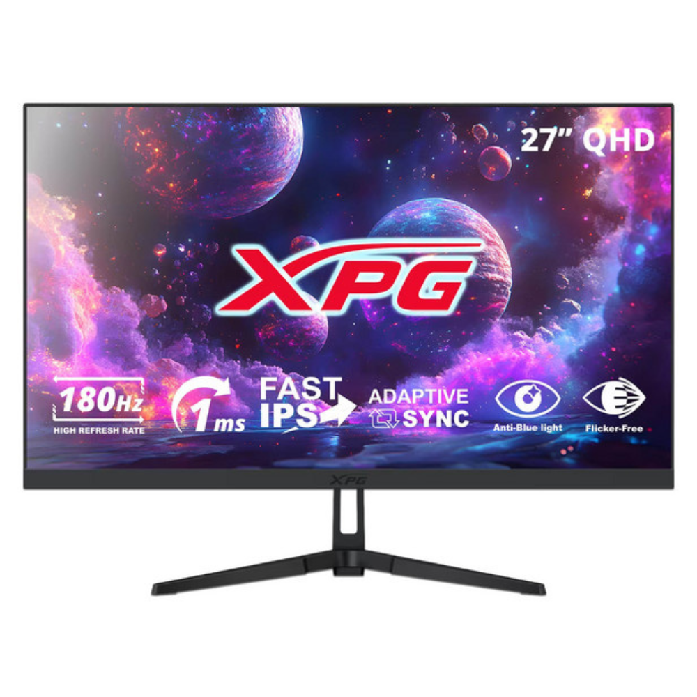 Monitor XPG Rift R27Q8 Plano 27" Fast Ips, 2560X1440Qhd, 180Hz, Negro.