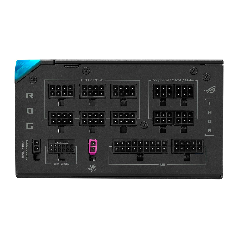 Fuente De Poder Asus ROG Thor 1000W, 80 Plus Platino, ARGB, Pantalla OLED.