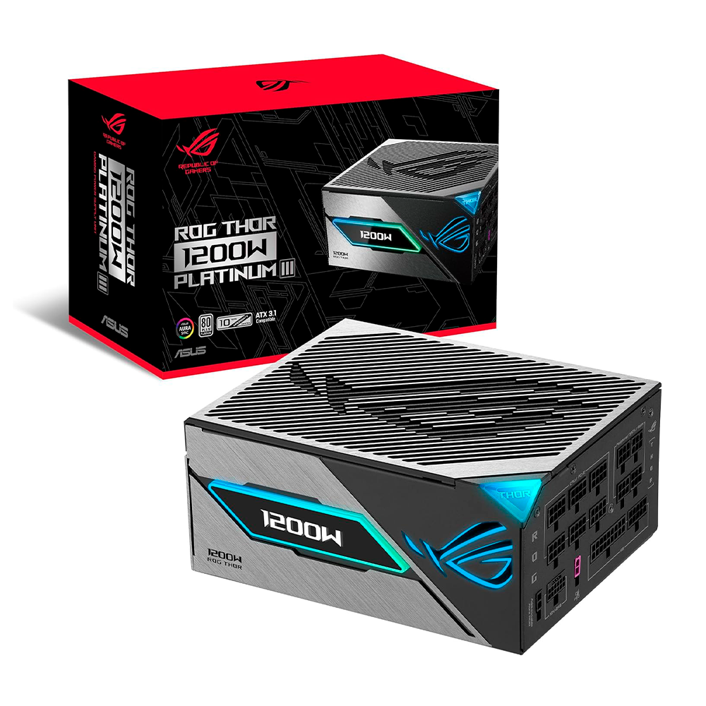 Fuente De Poder Asus ROG Thor 1200P3 1200W, 80 Plus Platinum