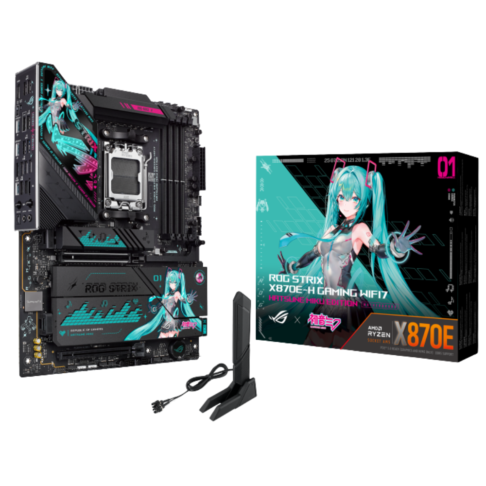 Tarjeta Madre ASUS ROG STRIX X870E-H Gaming Hatsune Miku Edition | WIFI7, DDR5, ATX