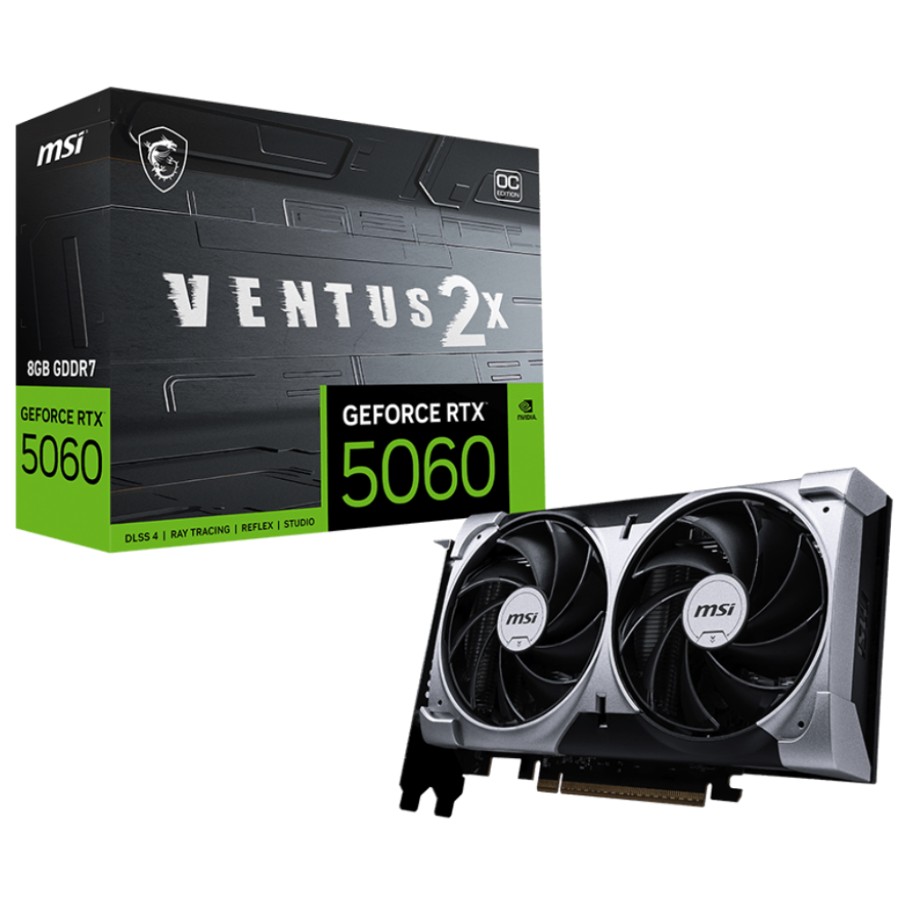 Tarjeta De Video MSI RTX 5060 8G Ventus 2X Oc | 8Gb | GDDR7