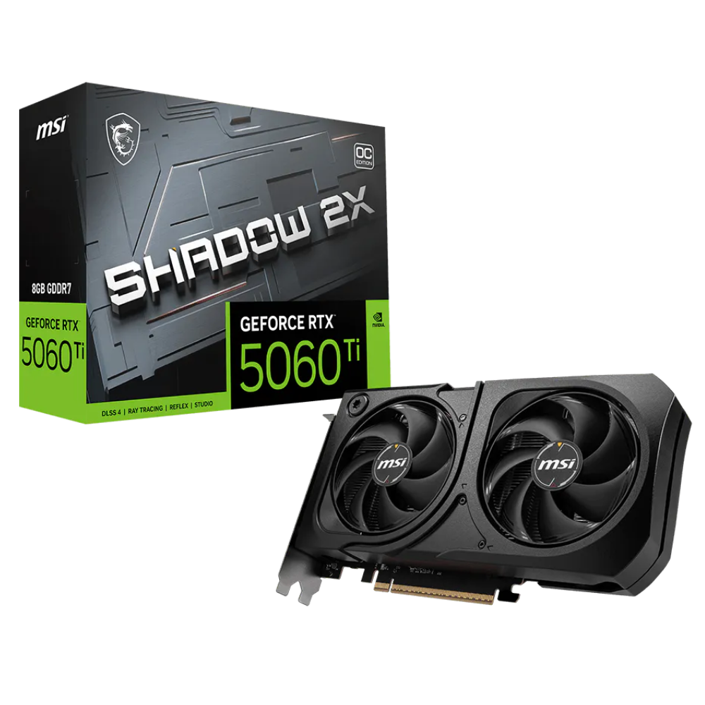 Tarjeta De Video MSI RTX 5060 Ti 8G Shadow 2X OC Plus