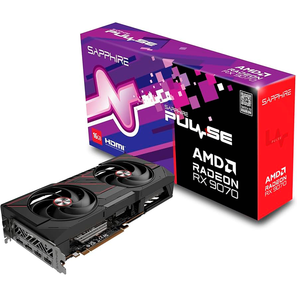 Tarjeta de video Sapphire Pulse AMD Radeon RX 9070 Gaming 16GB GDDR6
