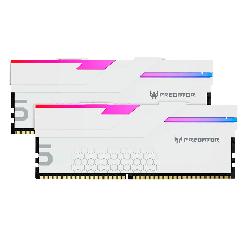 Kit Memoria RAM PREDATOR Hermes DDR5- 7200MHz- 48GB - 2 x 24GB Blanco
