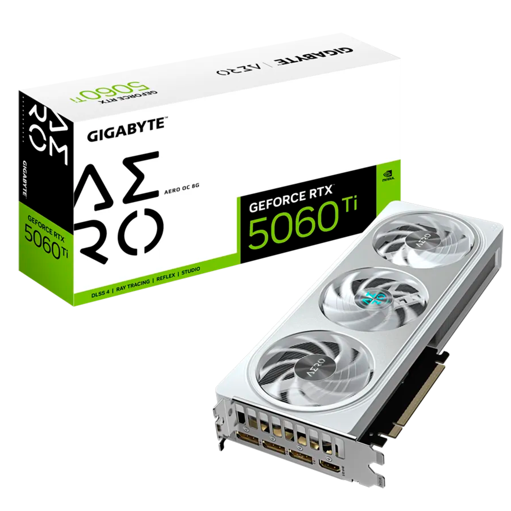 Tarjeta de Video GIGABYTE GeForce RTX 5060 Ti AERO OC 8G