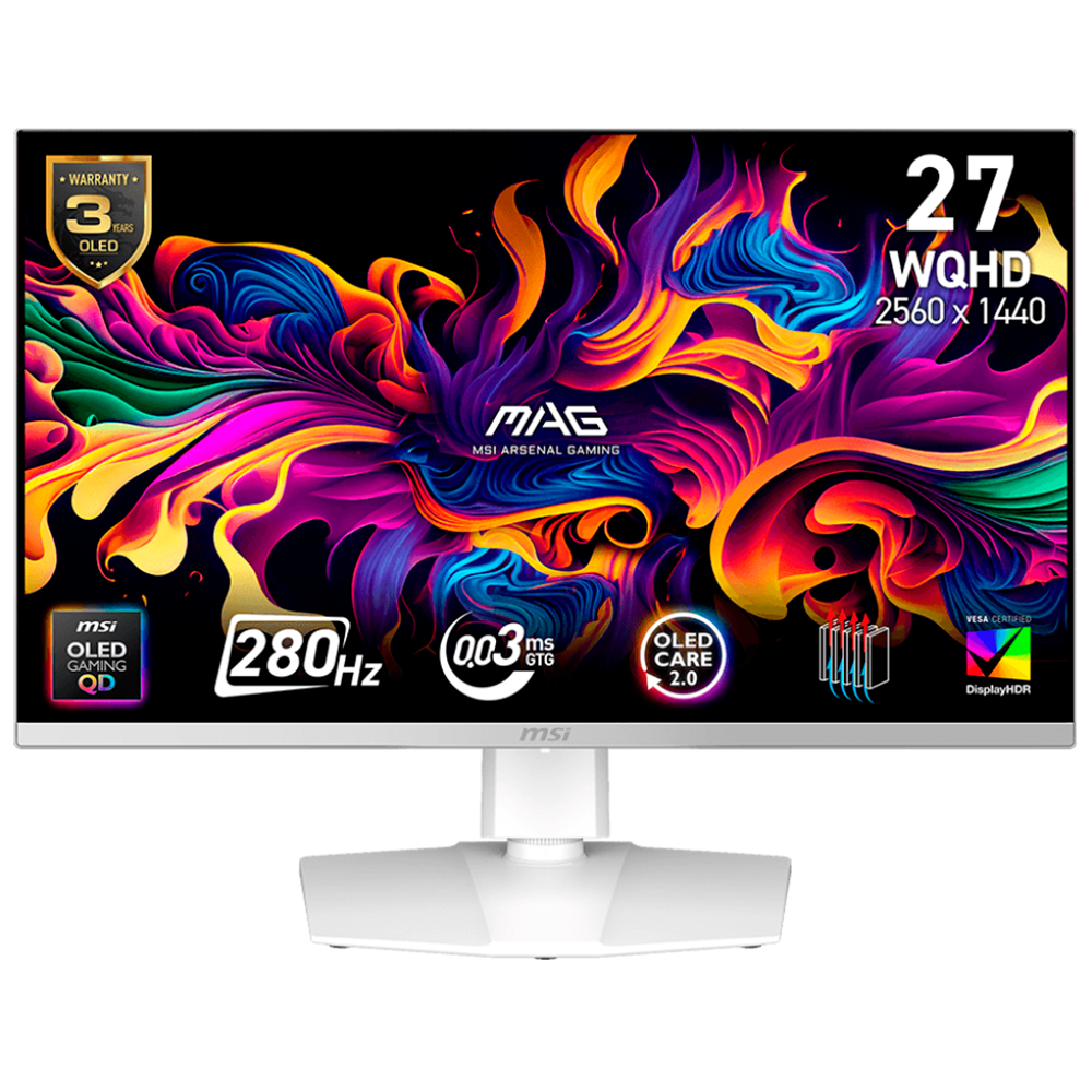 Monitor Gamer MSI MAG 272QPW QD-OLED X28 | 27" QHD 2560 x 1440 | 280 Hz Ultra Rápido